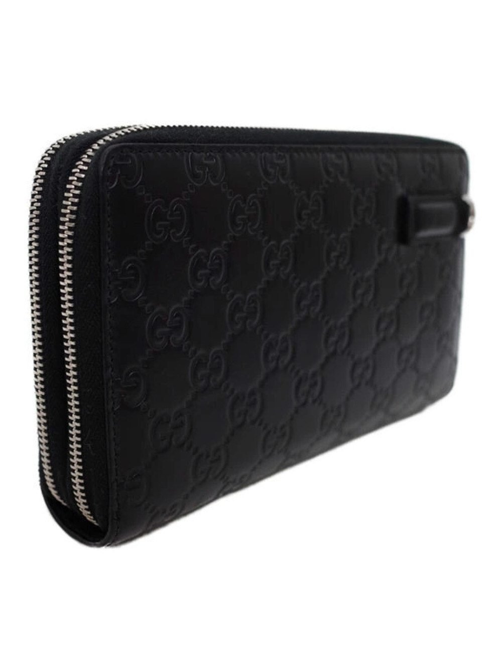Gucci ssima Zipper Round Case Document Long Wallet Zip